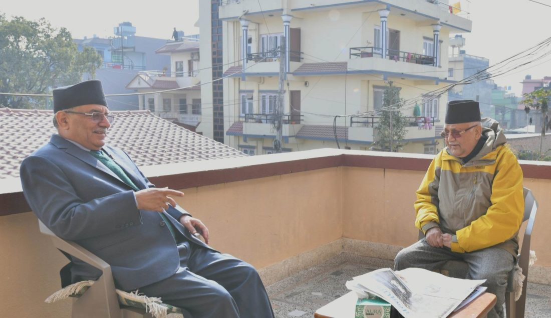 प्रचण्ड र ओलीबीच ‘लन्च मिटिङ’