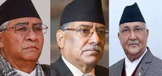 प्रचण्ड, देउवा र ओलीबीच भेटवार्ता
