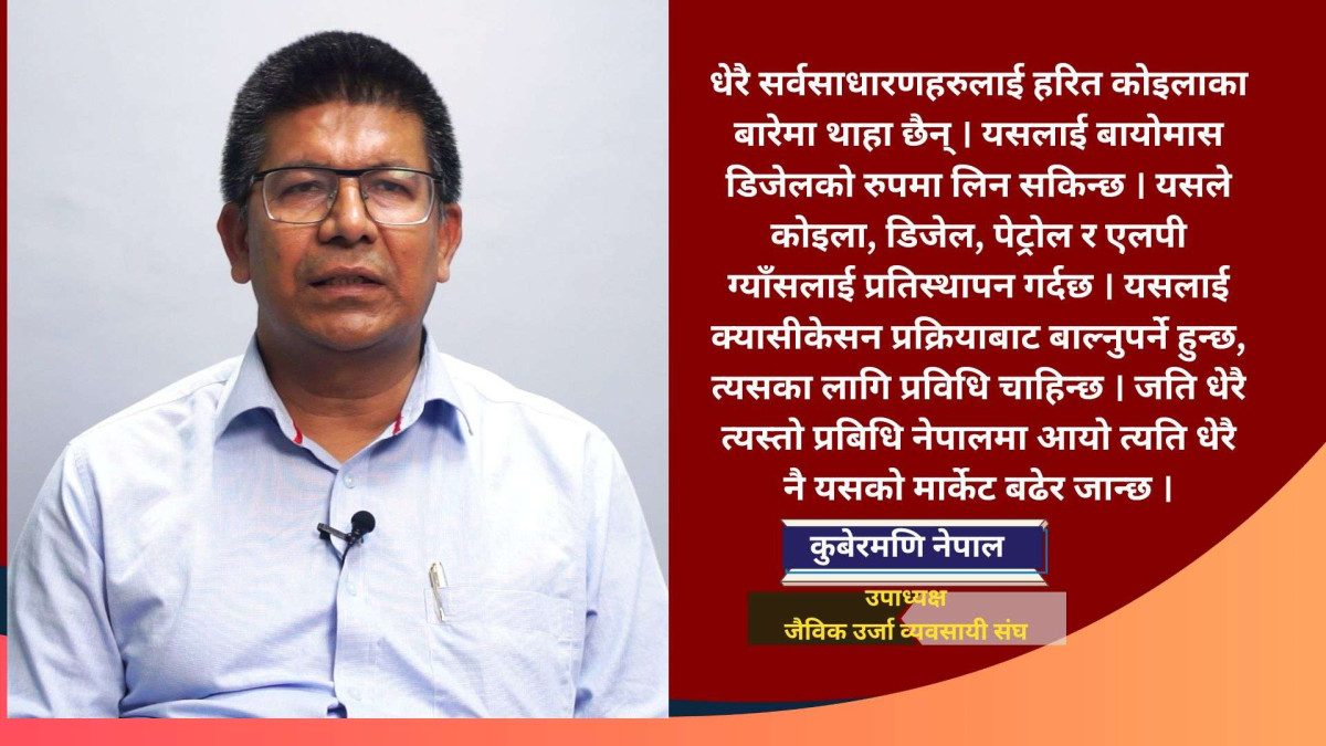 ग्याँस र पेट्रोलियम पदार्थको तुलनामा हरित कोइला ५० प्रतिशत सस्तो छ