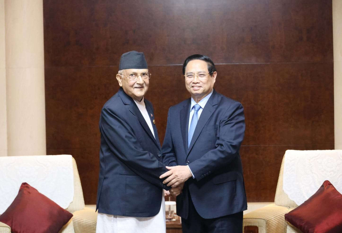प्रधानमन्त्री ओली र भियतनामका प्रधानमन्त्री चिङबीच भेटवार्ता