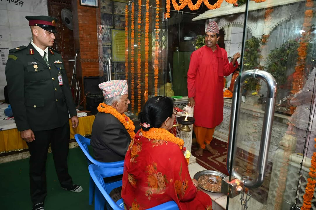 राष्ट्रपति रामचन्द्र पौडेलद्वारा महत्वपूर्ण शक्तिपीठकाे दर्शन