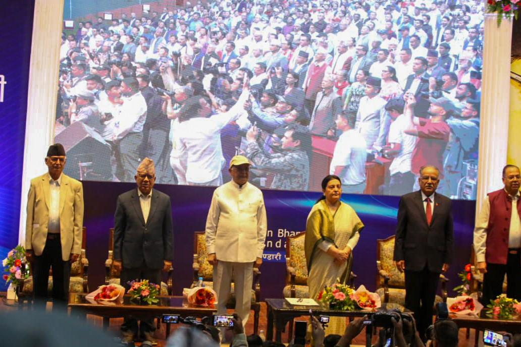 मदन भण्डारी जन्मजयन्तीमा एउटै मञ्चमा देखिए शीर्ष कम्युनिस्ट नेताहरू