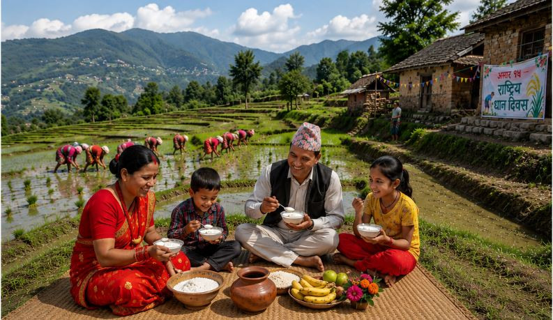 आज असार १५: धान रोप्दै दही–चिउरा खाएर मनाइँदै राष्ट्रिय धान दिवस