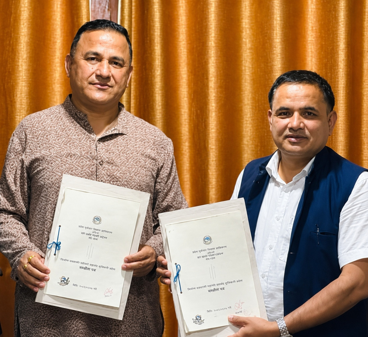 लुम्बिनीमा निर्माण सामग्री गुणस्तर परीक्षणका लागि प्राधिकरण–महासंघबीच सम्झौता